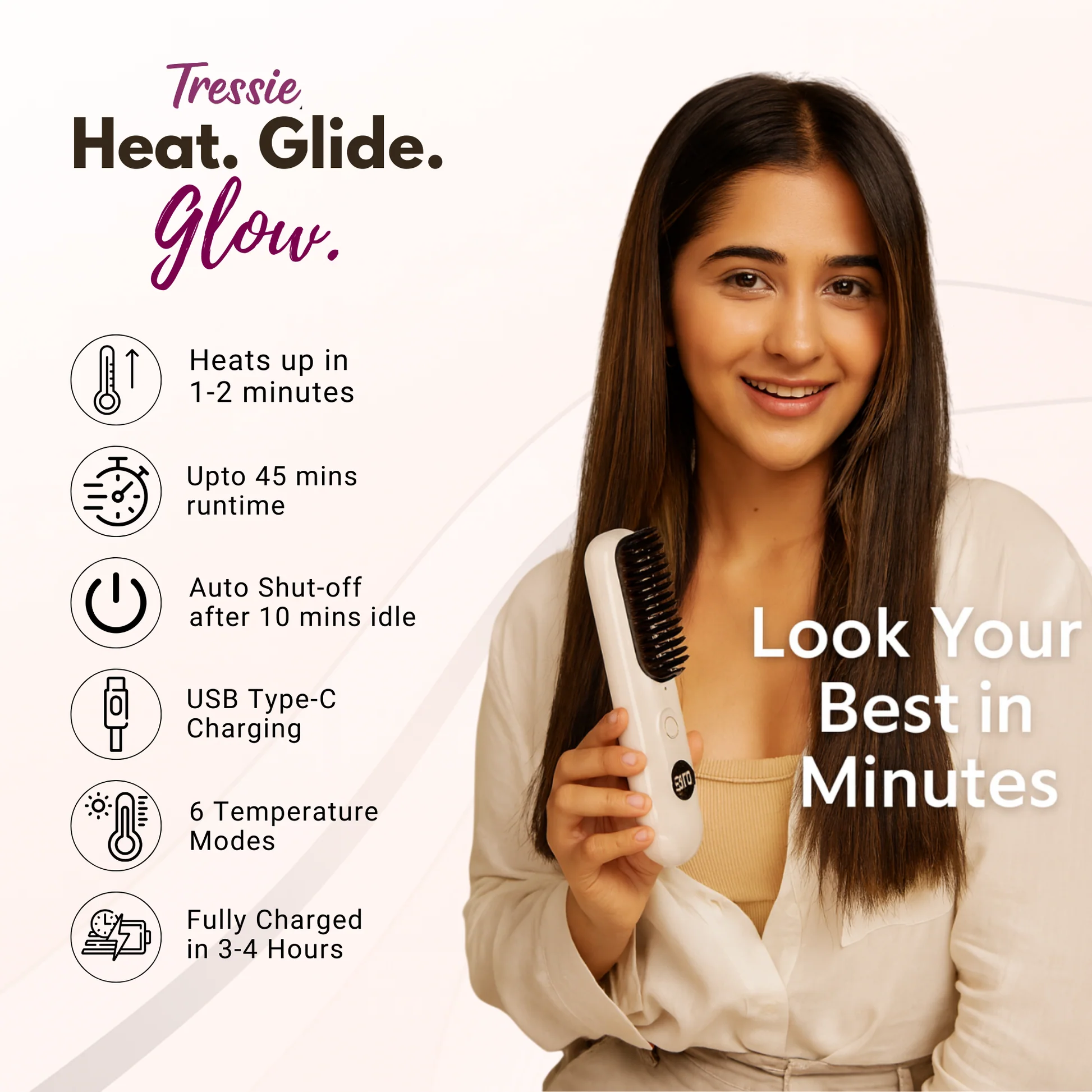 TRESSIE - CORDLESS HAIR STRAIGHTENER