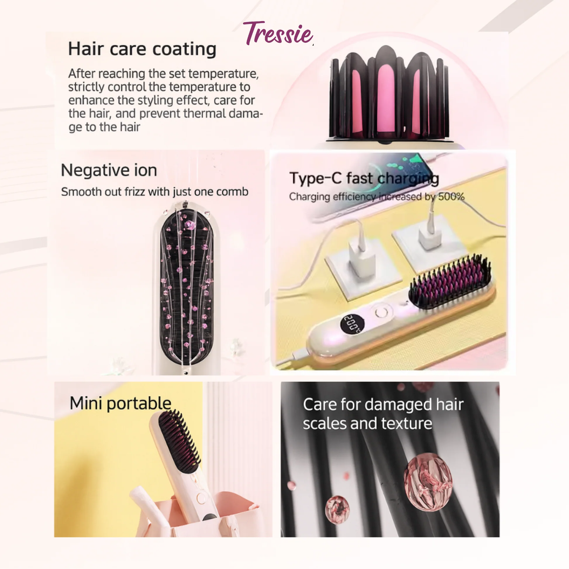 TRESSIE - CORDLESS HAIR STRAIGHTENER