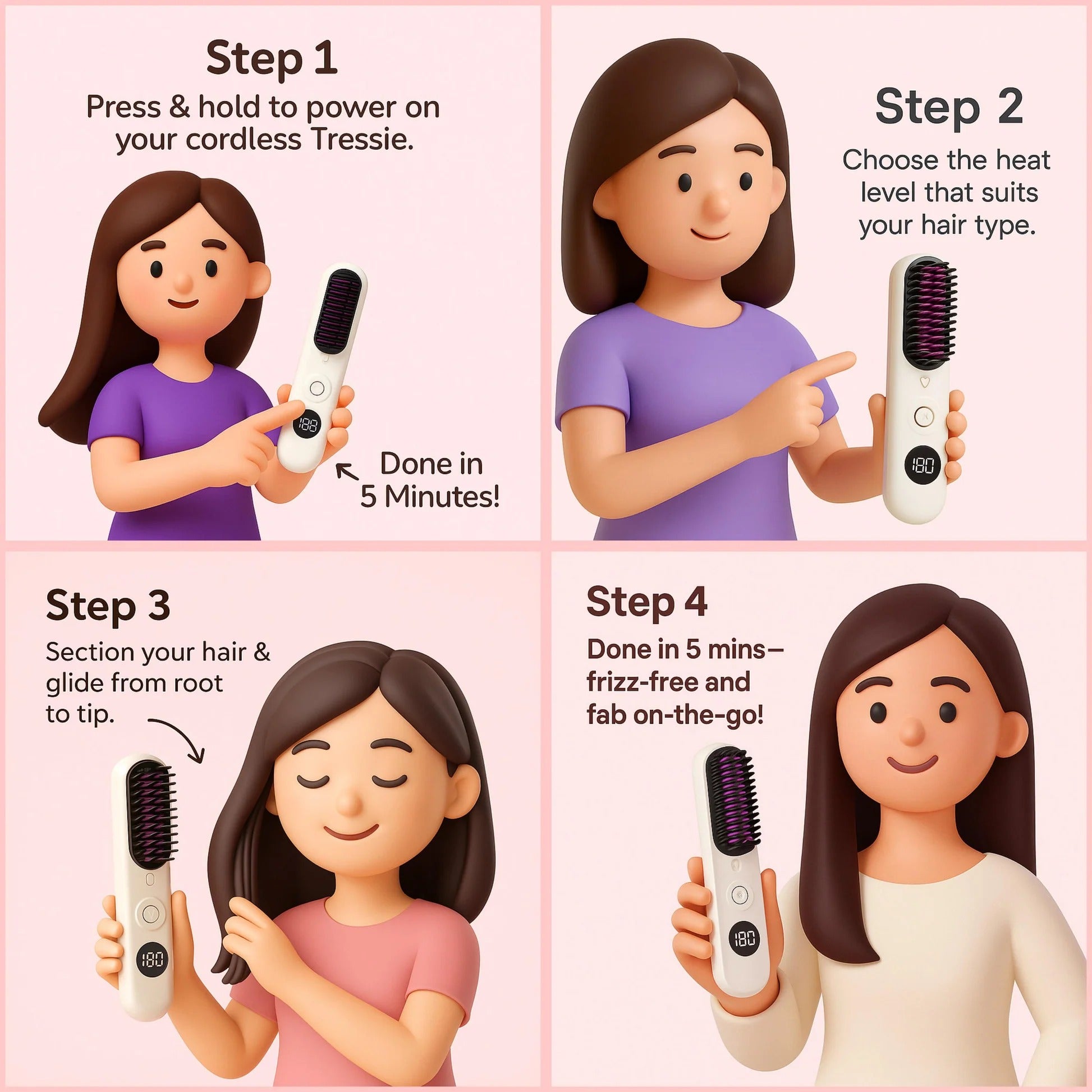 TRESSIE - CORDLESS HAIR STRAIGHTENER